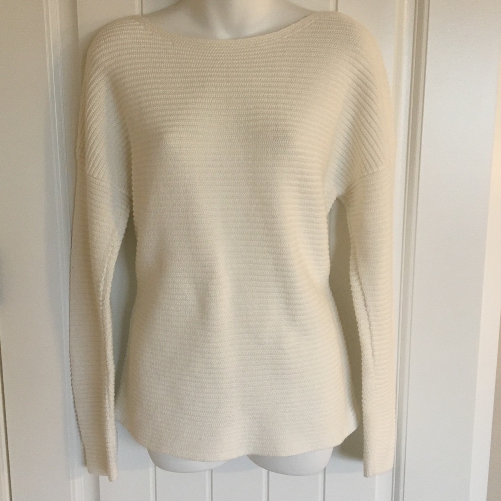 Liz Claiborne Ivory Ribbed Sweater